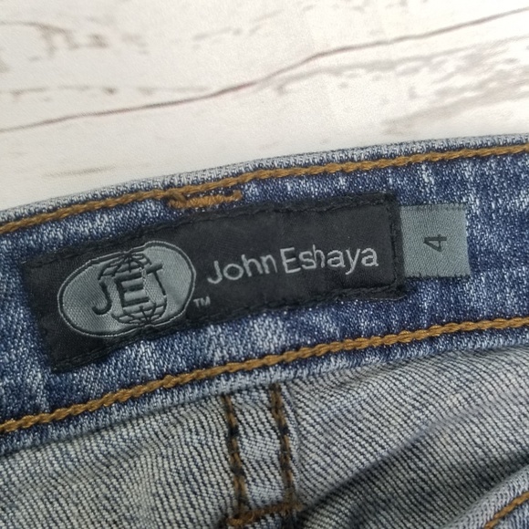 Jet By John Eshaya Plaid Distressed Jeans - Picture 7 of 8